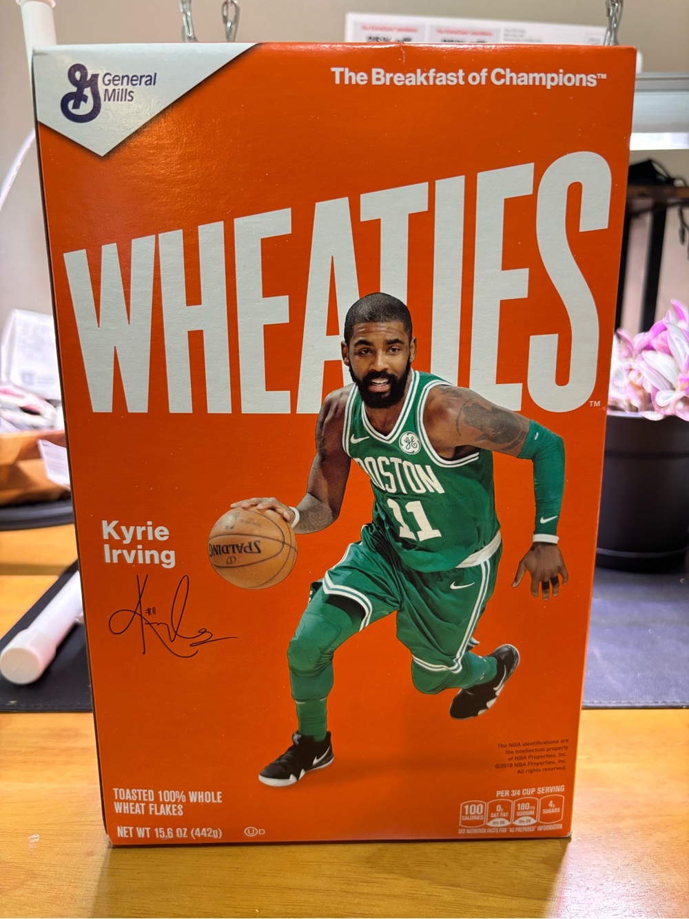 WHEATIES Kyrie Irving Special Edition Cereal Box - Orange